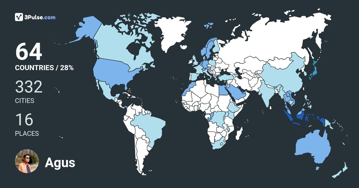 Изображение Карты путешествий Agus JUSTIANTO