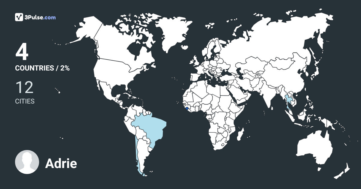 Adrie Maas's Travel Map Image