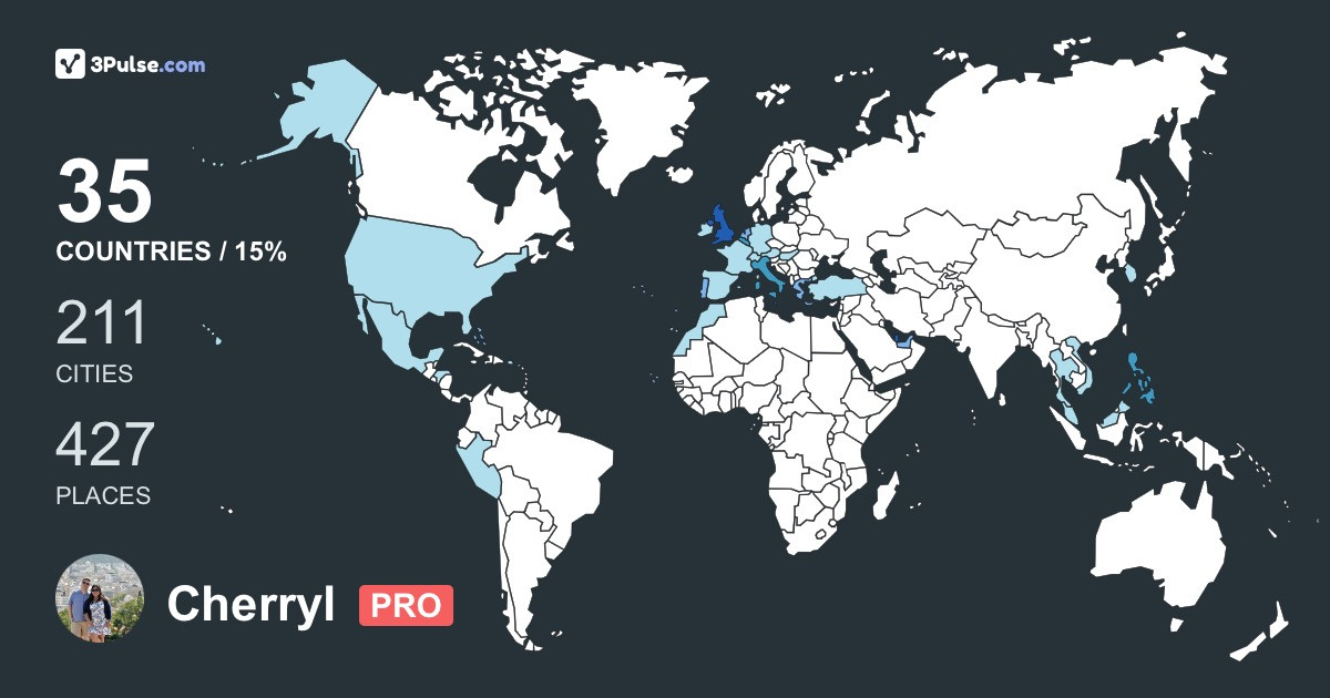 Cherryl Cabalit's Travel Map Image
