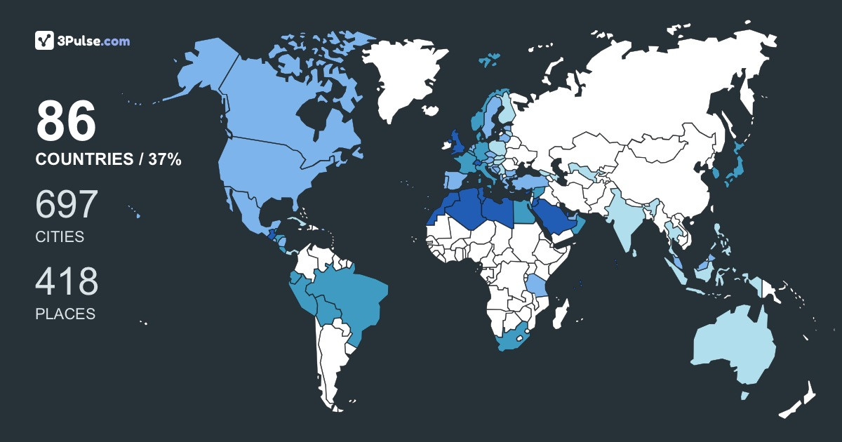 1985d80's Travel Map Image