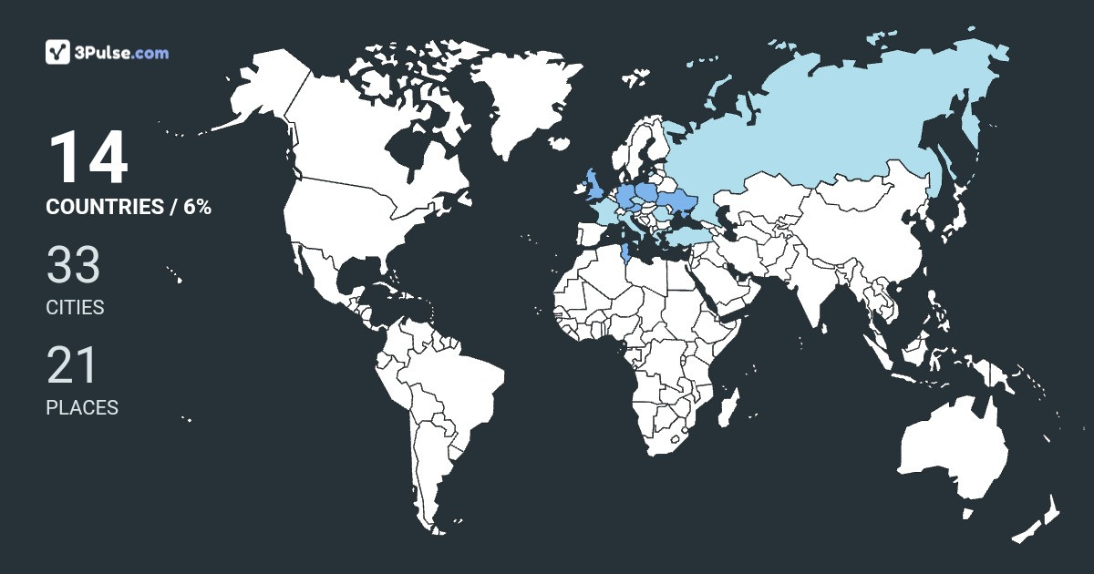 3c95901's Travel Map Image