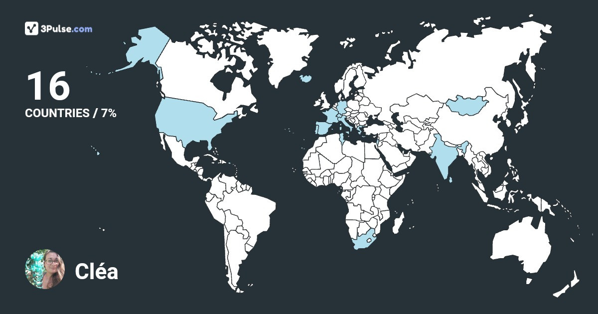 Cléa Serpollier's Travel Map Image