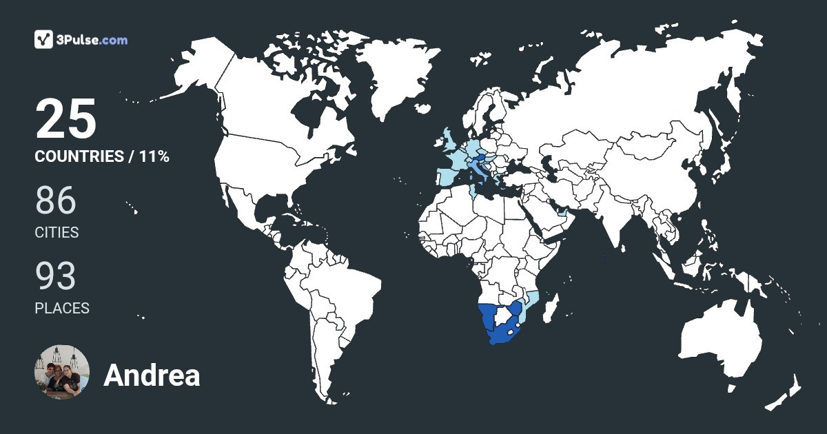 Изображение Карты путешествий Andrea Grobbelaar