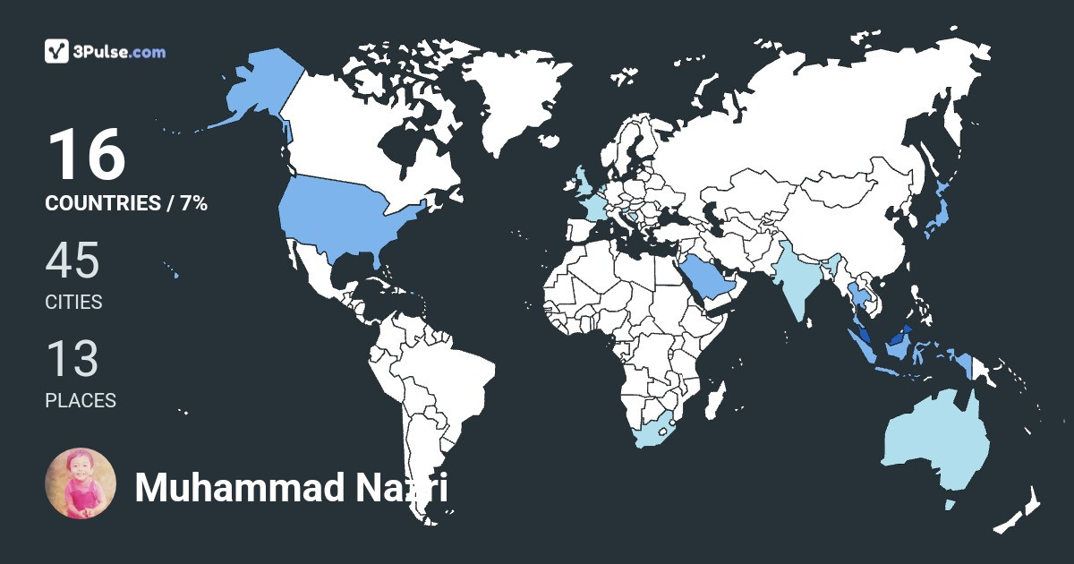 Изображение Карты путешествий Muhammad Nazri Abdullah