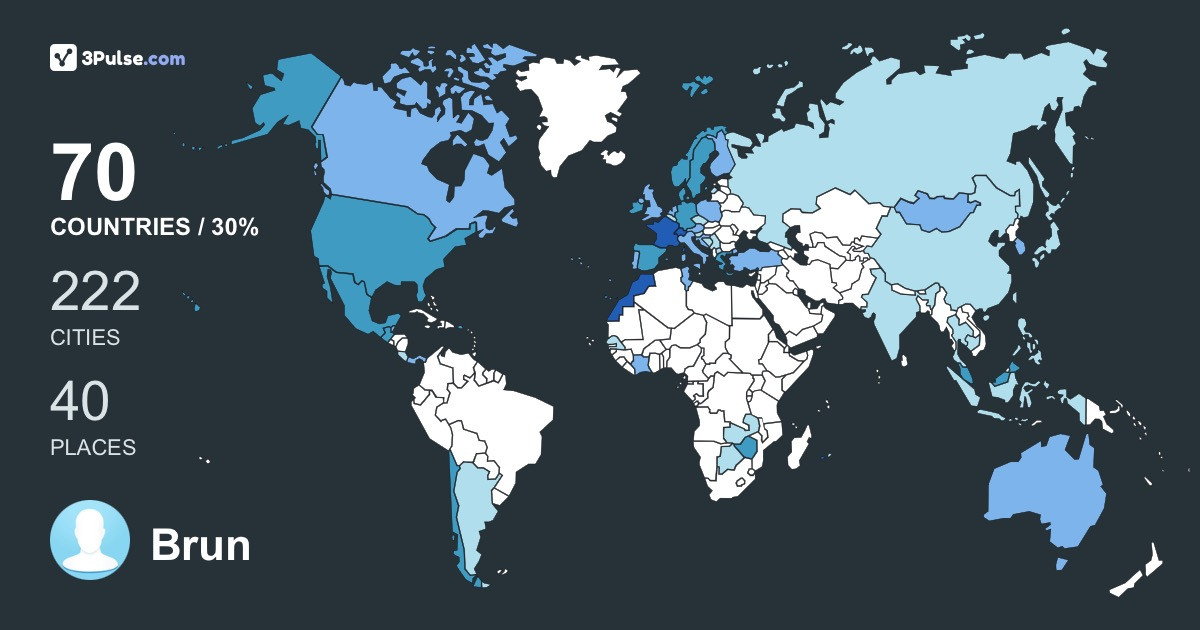Brun Philippe's Travel Map Image