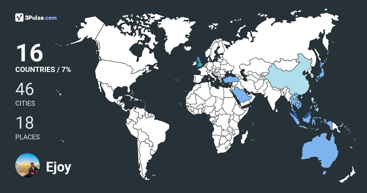 Ejoy Yoje's Travel Map Image