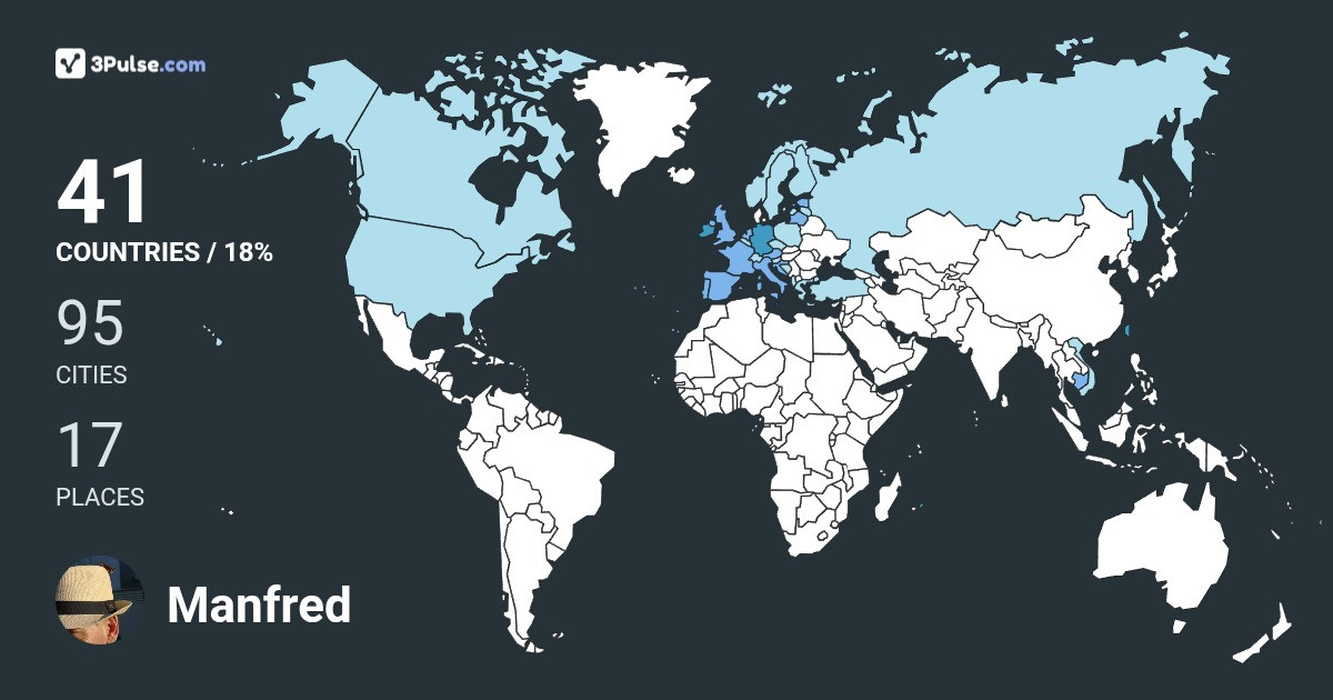 Manfred Winter's Travel Map Image