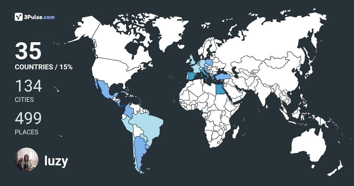 luzy Avalon's Travel Map Image