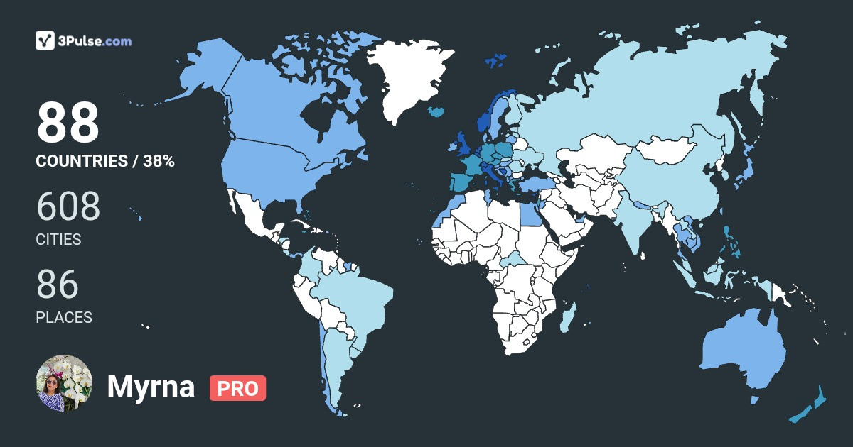 Изображение Карты путешествий Myrna Pineda Van Herwijnen