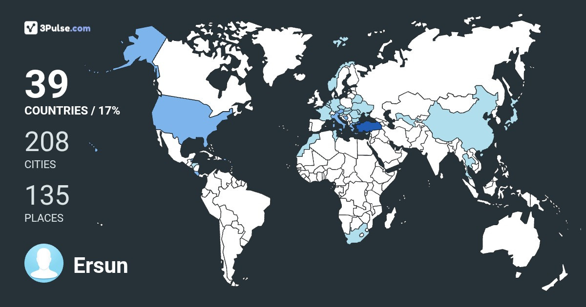 Изображение Карты путешествий Ersun Güzel