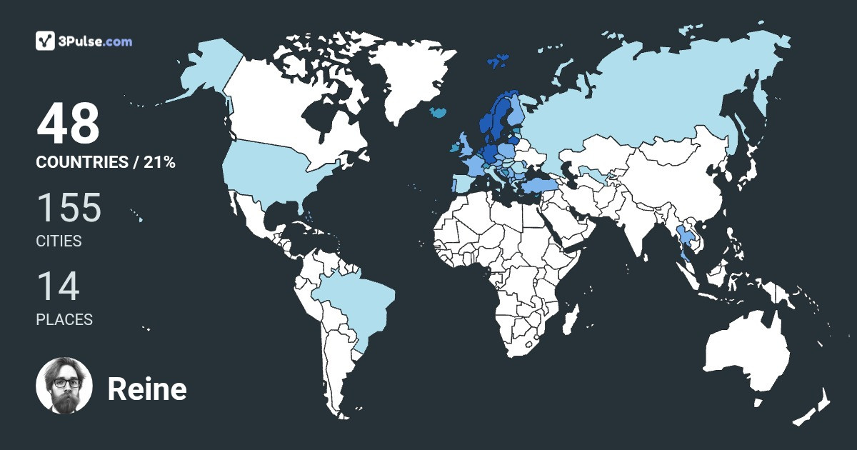 Изображение Карты путешествий Reine Gahnström