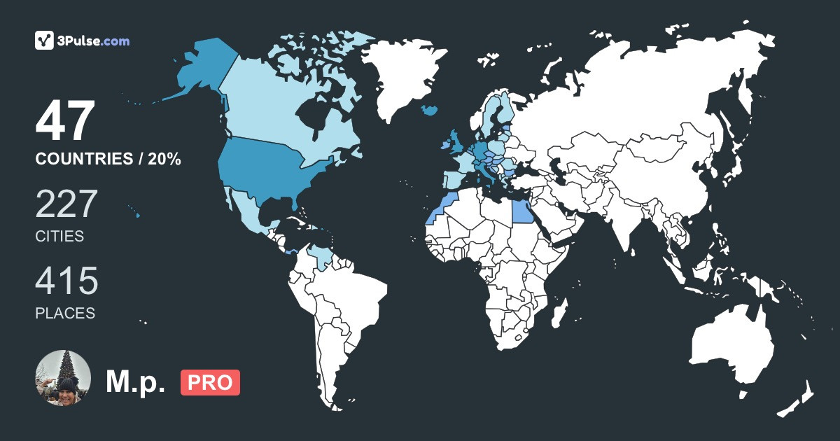 M.p. Osaa's Travel Map Image