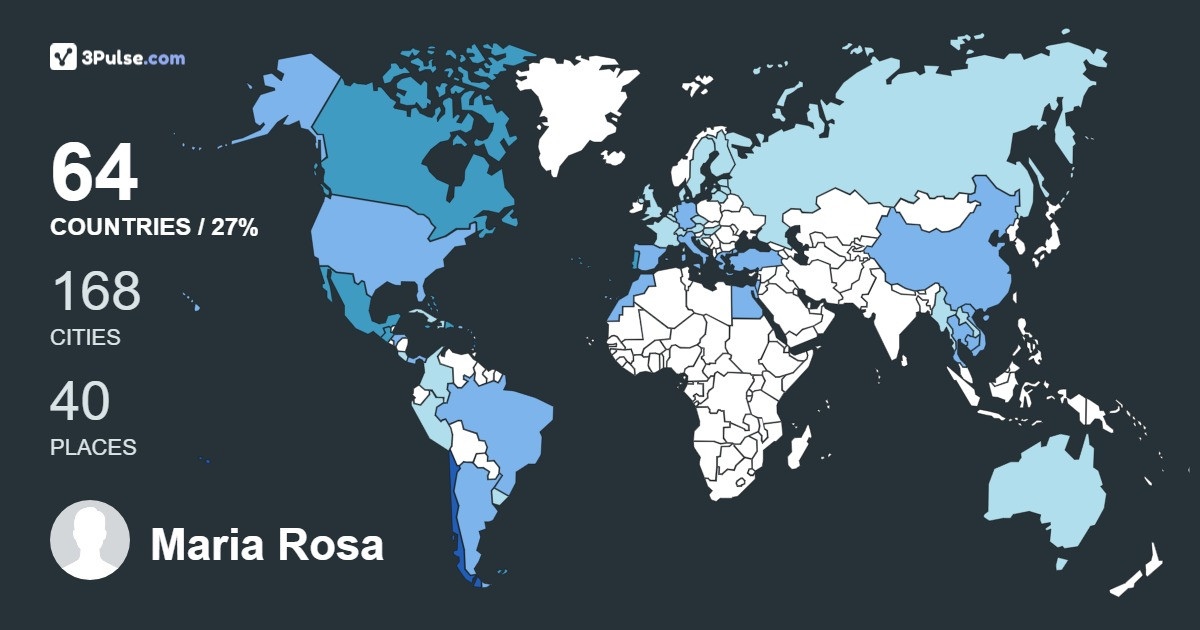 Maria Rosa Gonzalez Zamorano's Travel Map Image
