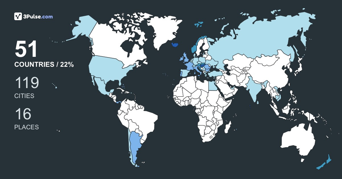 b5dd9ad's Travel Map Image