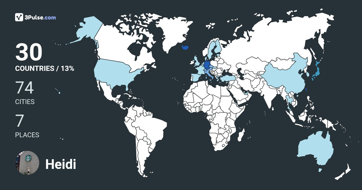 Heidi Chen's Travel Map Image
