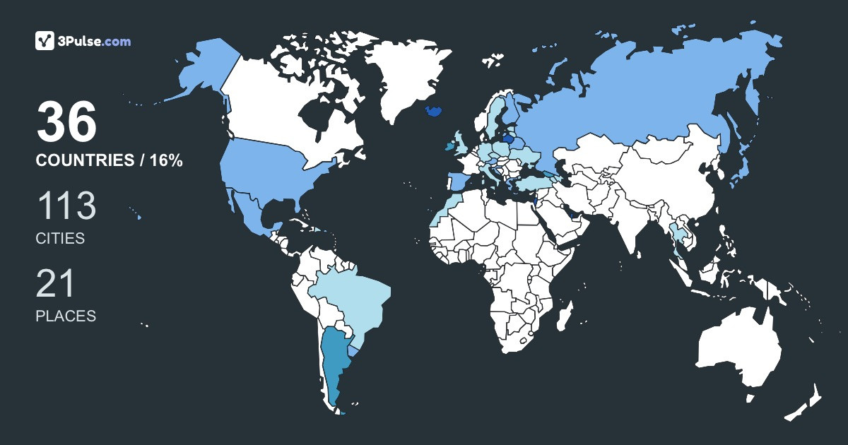 Anton Babich's Travel Map Image