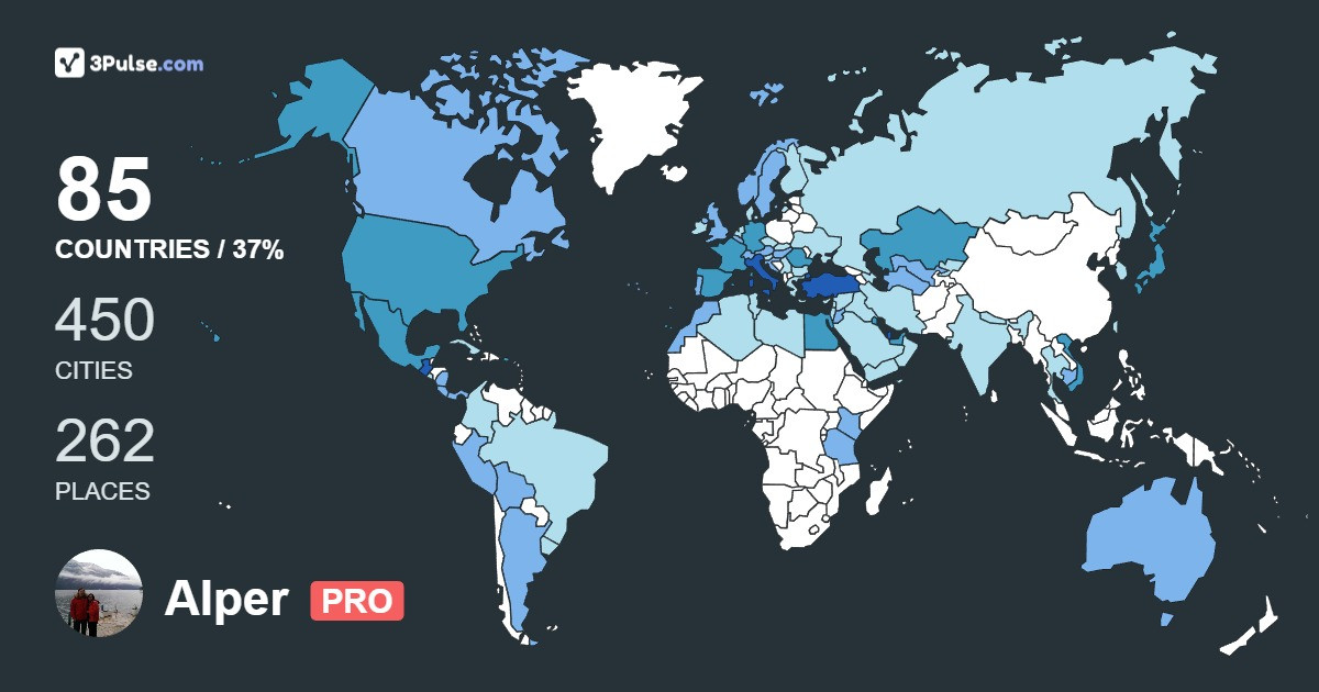 Изображение Карты путешествий Alper Kaptanoglu