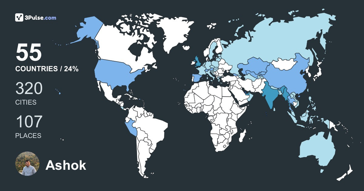 Изображение Карты путешествий Ashok Kumar