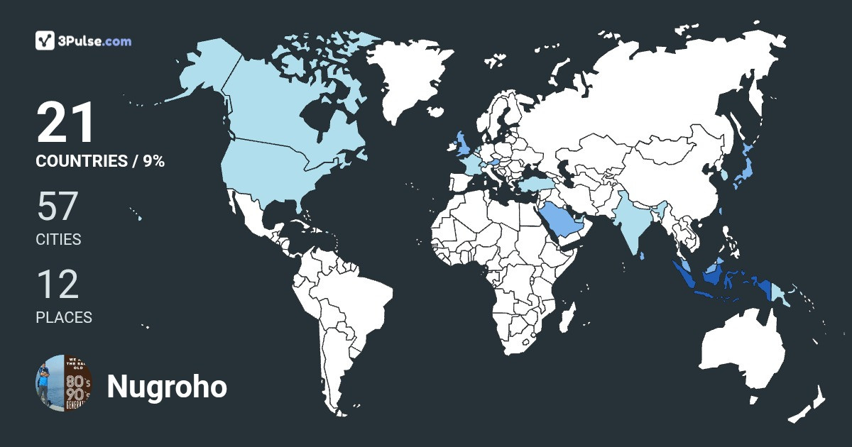 Nugroho Cahyo's Travel Map Image