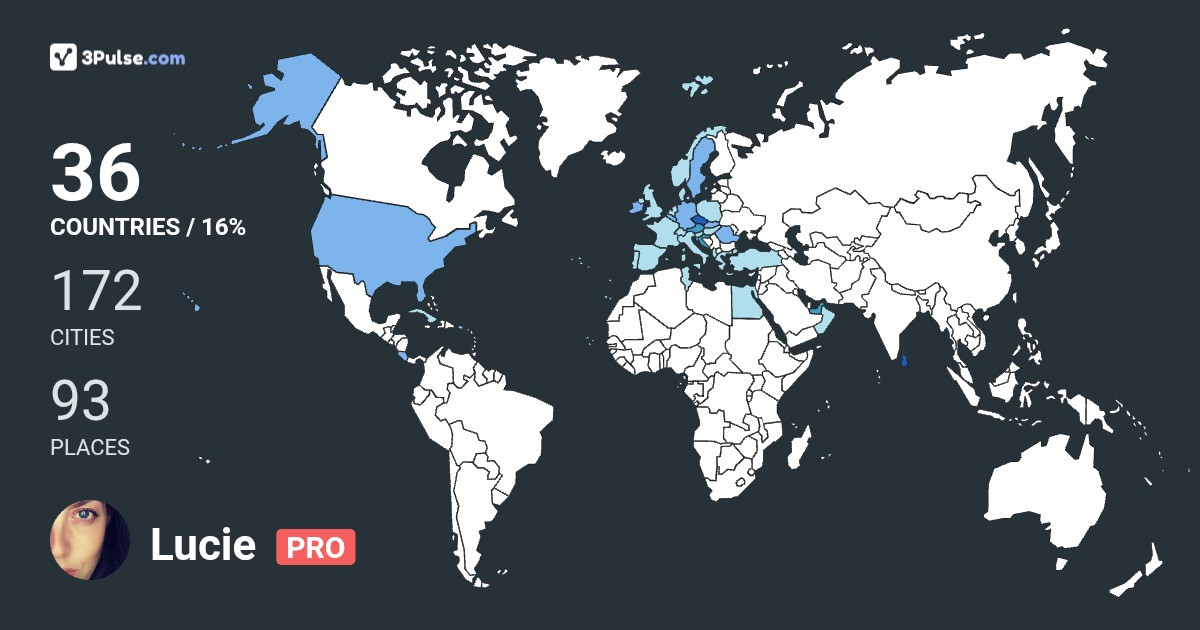 Lucie Müllerová's Travel Map Image