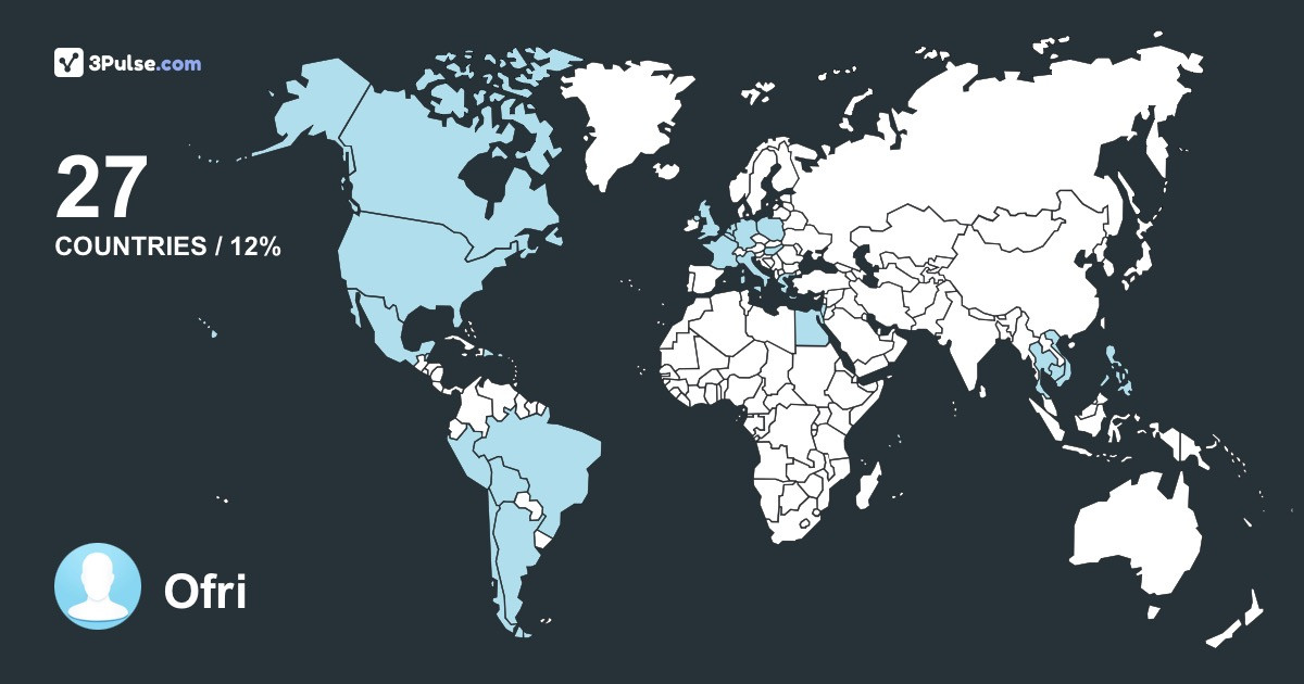 Ofri's Travel Map Image
