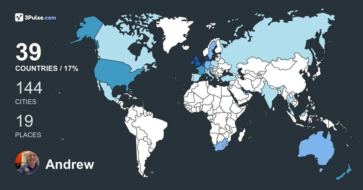 Andrew Sharps's Travel Map Image