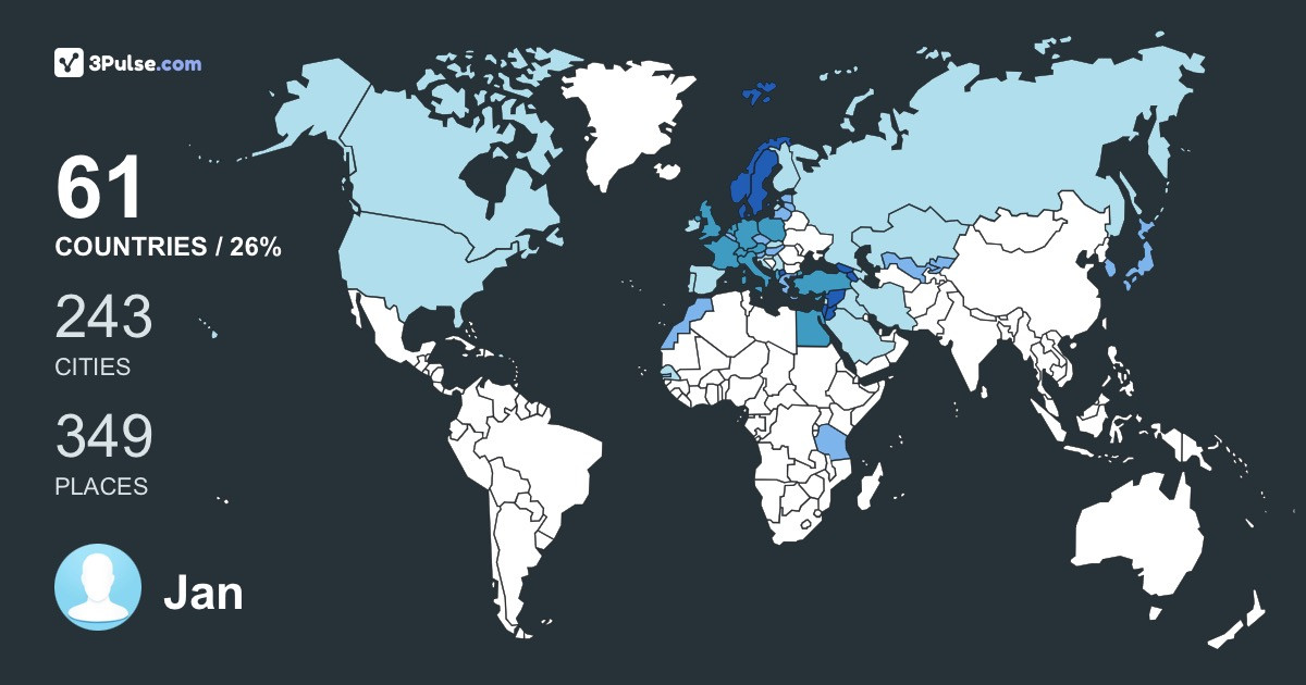 Jan's Travel Map Image