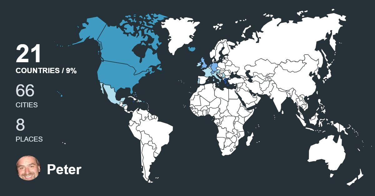 Изображение Карты путешествий Peter Dikeos
