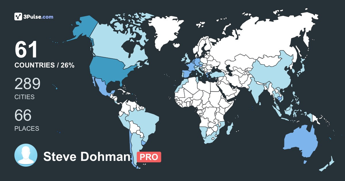Изображение Карты путешествий Steve Dohman