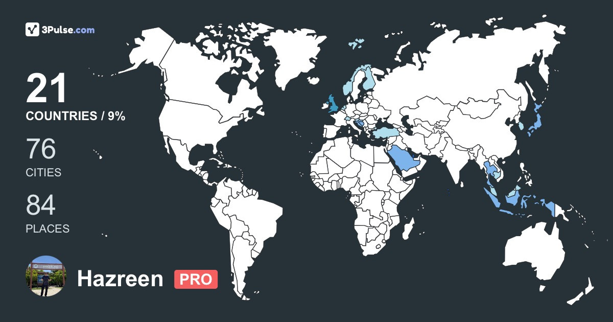 Изображение Карты путешествий Hazreen Jalil