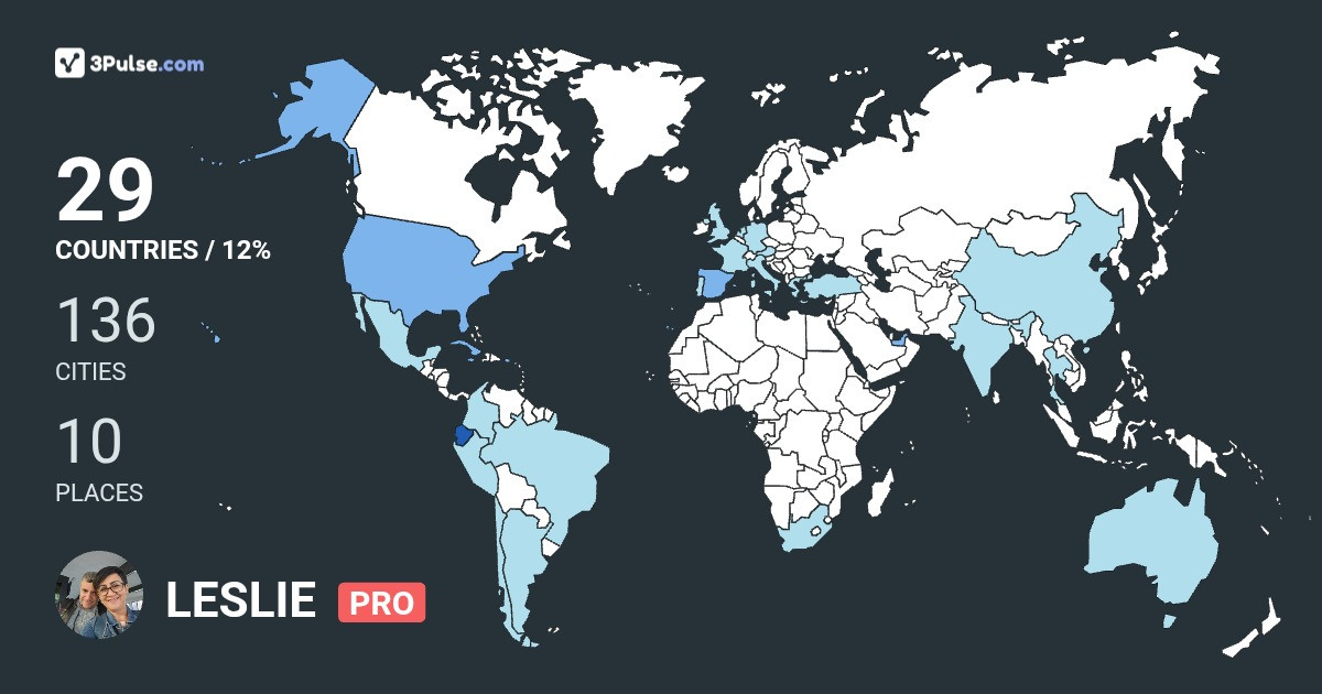 LESLIE JARRIN's Travel Map Image