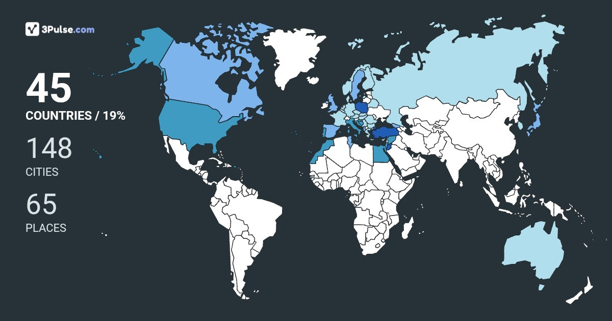 1b90a83's Travel Map Image