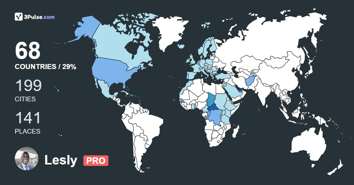 Изображение Карты путешествий Lesly Dieuveille