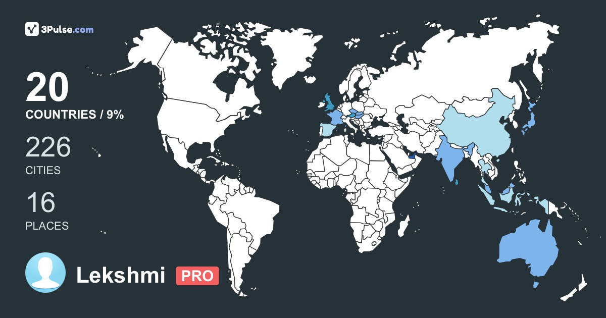 Изображение Карты путешествий Lekshmi Madhavan