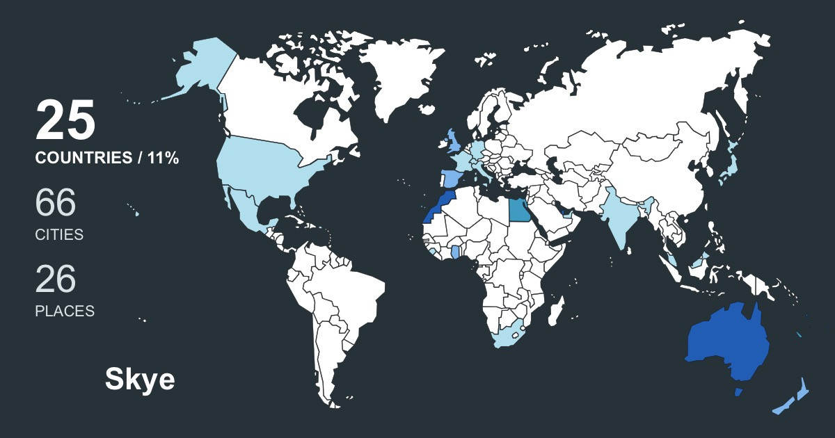 Skye Greig's Travel Map Image