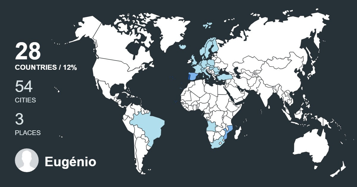 Изображение Карты путешествий Eugénio Pina de Almeida