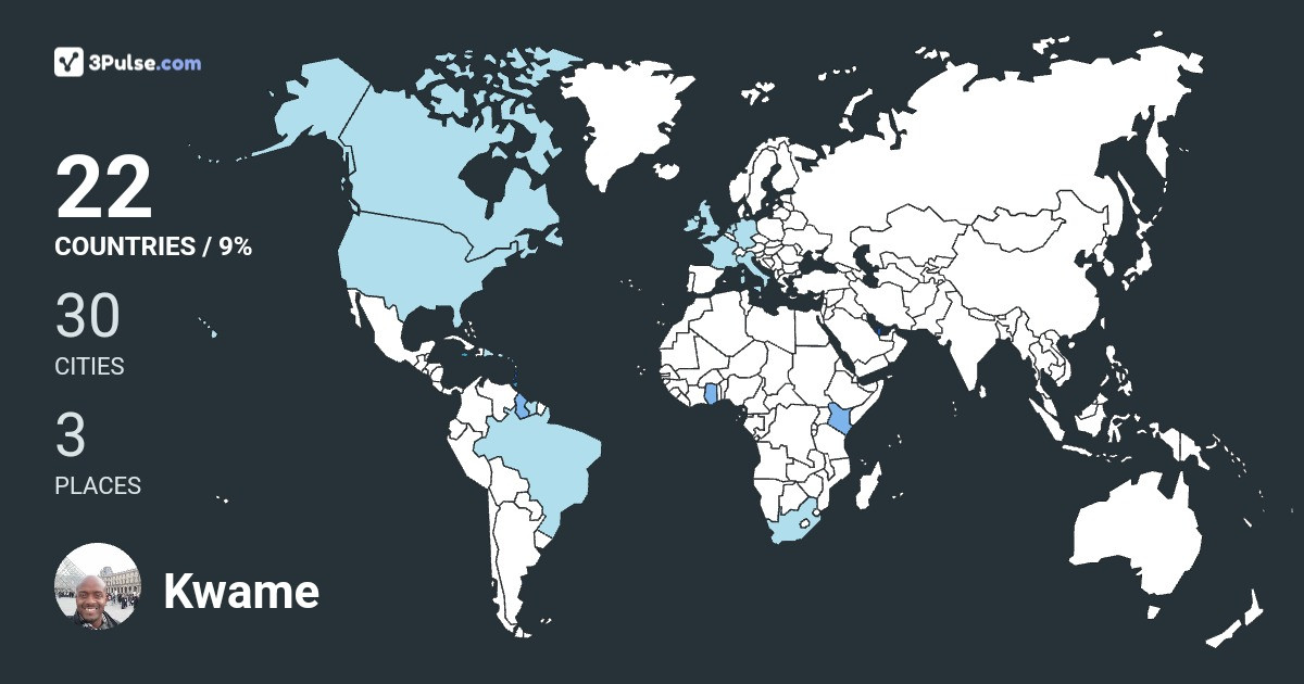 Kwame Wilson's Travel Map Image