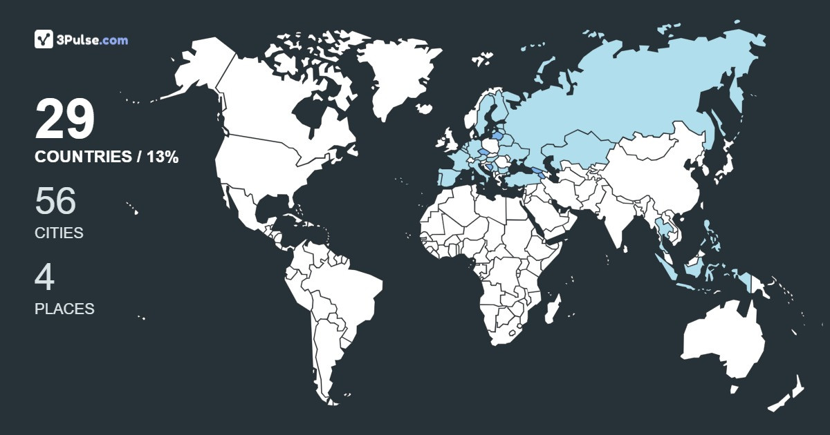 Alex's Travel Map Image