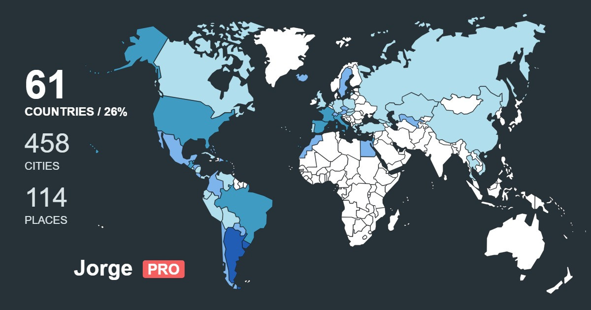 Jorge Dor's Travel Map Image