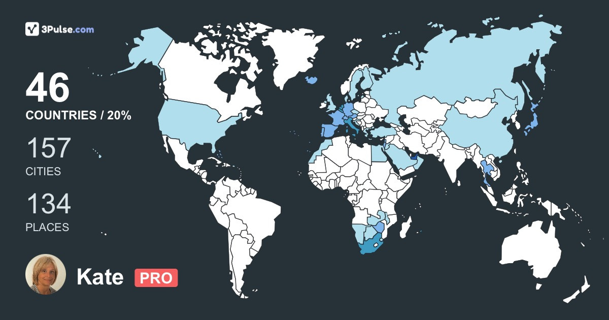 Kate V.'s Travel Map Image