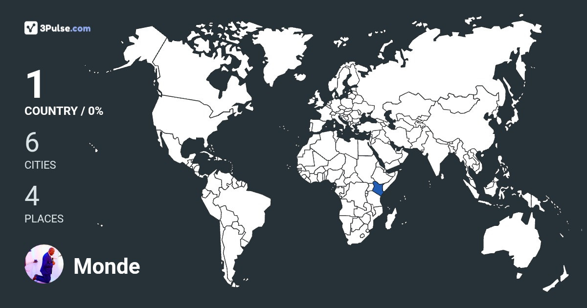 Monde Joe's Travel Map Image