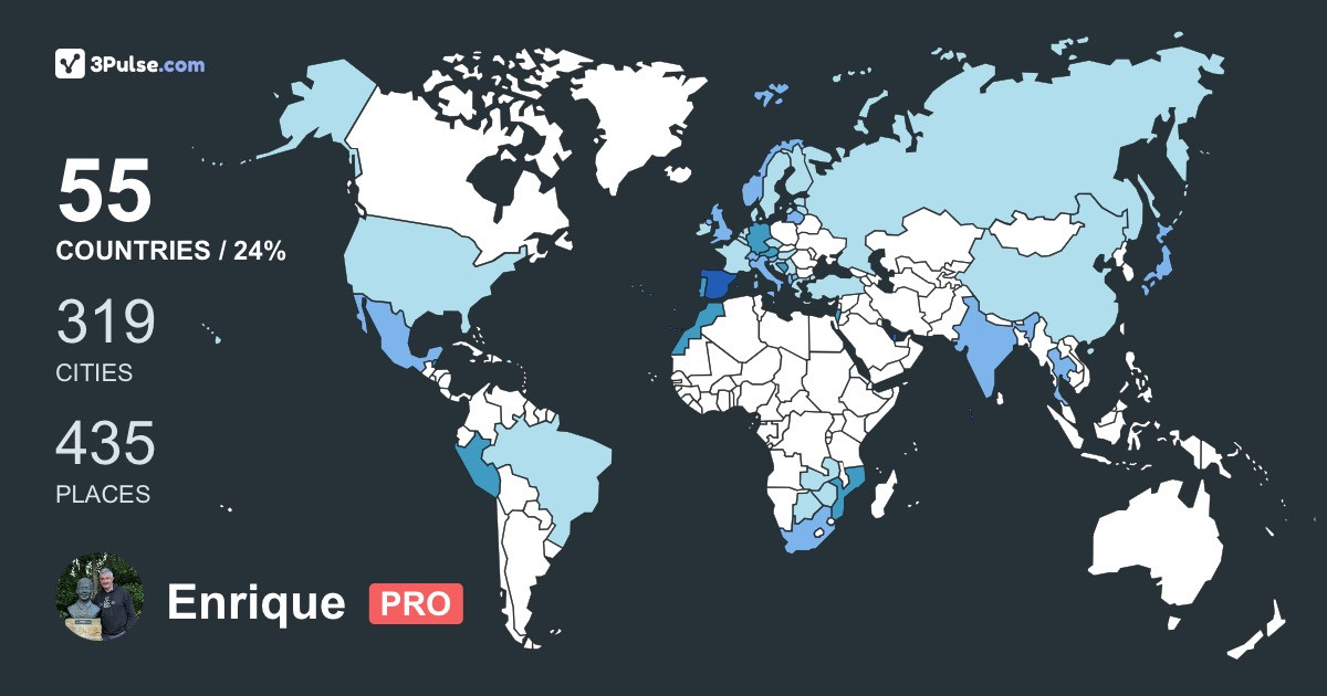 Enrique Alvarez's Travel Map Image