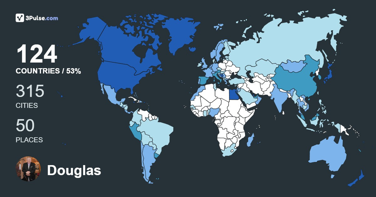 Douglas Phillips's Travel Map Image