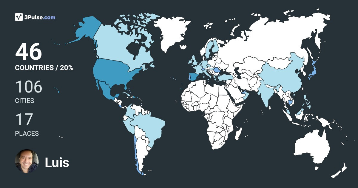 Luis Ulloa's Travel Map Image