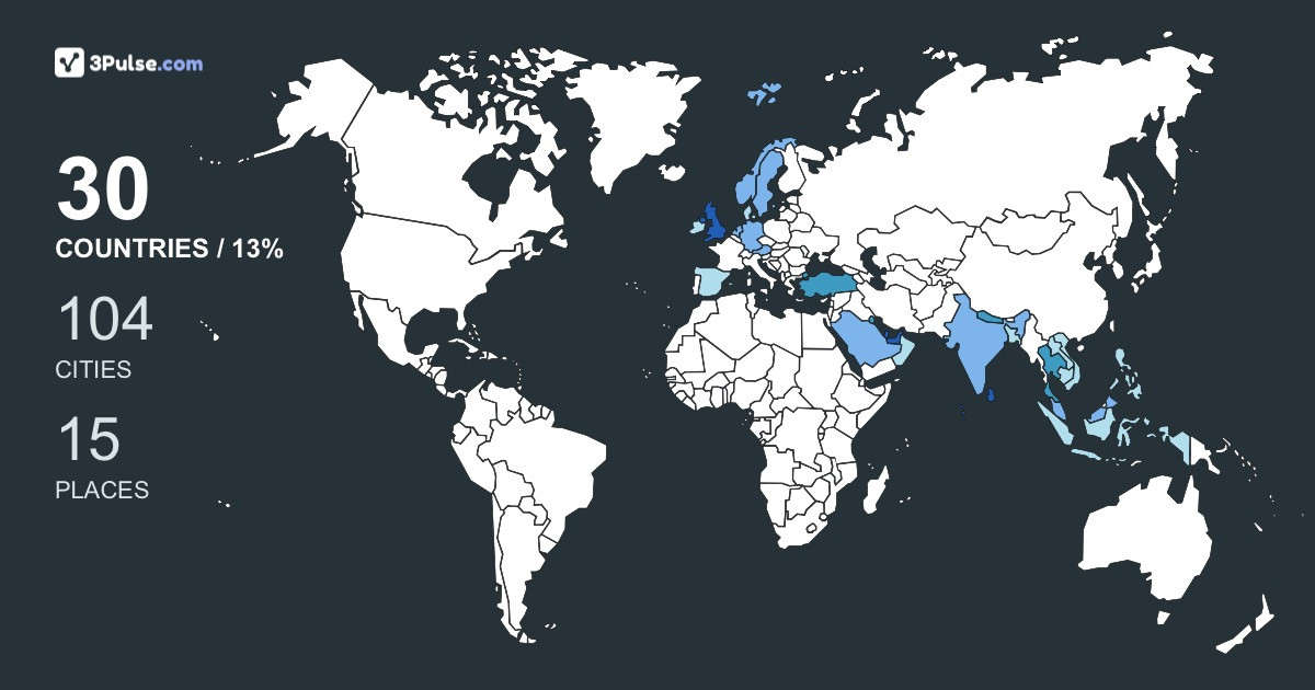 Shajaan Muaz Shaheem's Travel Map Image