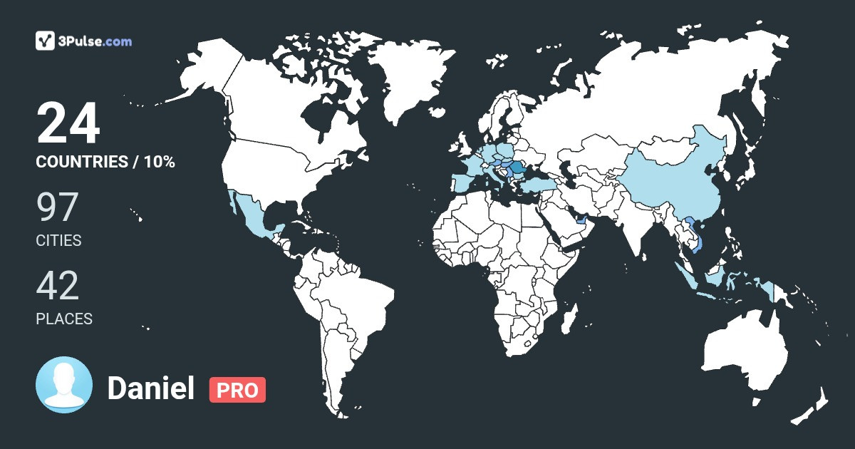 Daniel Tritoiu's Travel Map Image