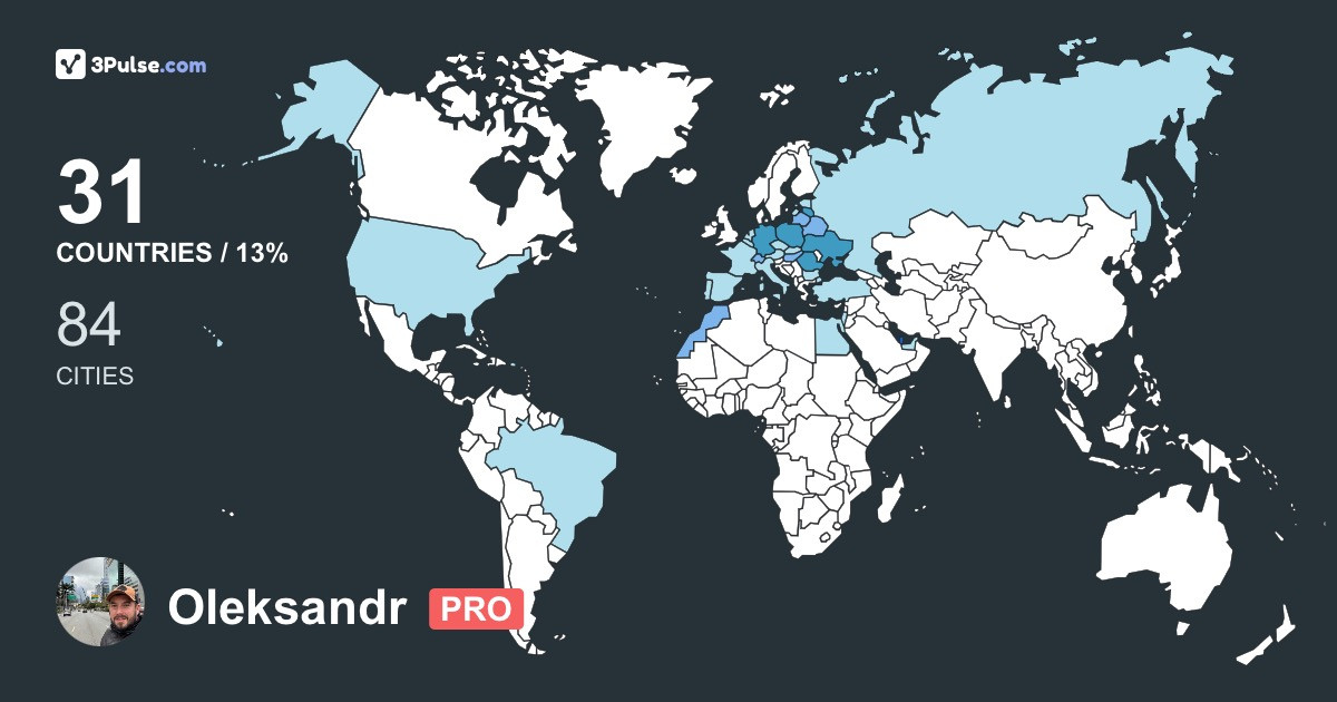 Изображение Карты путешествий Oleksandr Olko