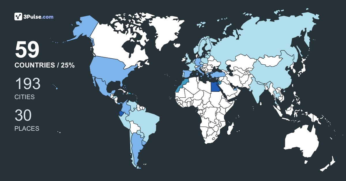 7bc0154's Travel Map Image