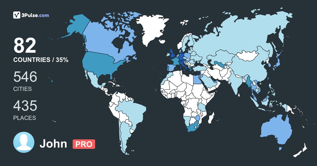 Изображение Карты путешествий John Wisbey