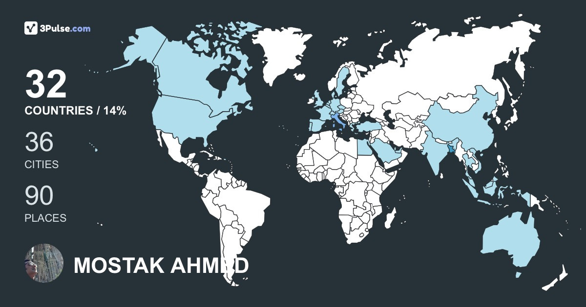 MOSTAK AHMED RANA's Travel Map Image